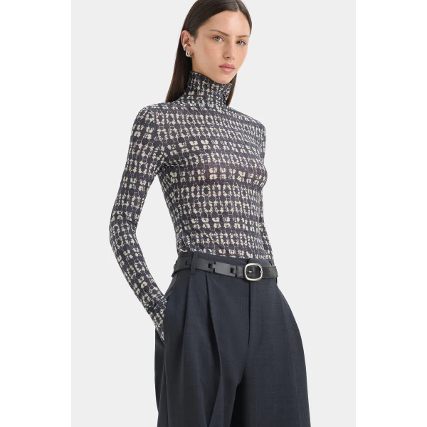 SIR the Label Millie Long Sleeve Top in Tisso Stone | Long Sleeve | Luxury Shoes 