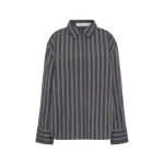 SIR the Label Milo Shirt in Charcoal Stripe | Shirts | Luxury Shoes 