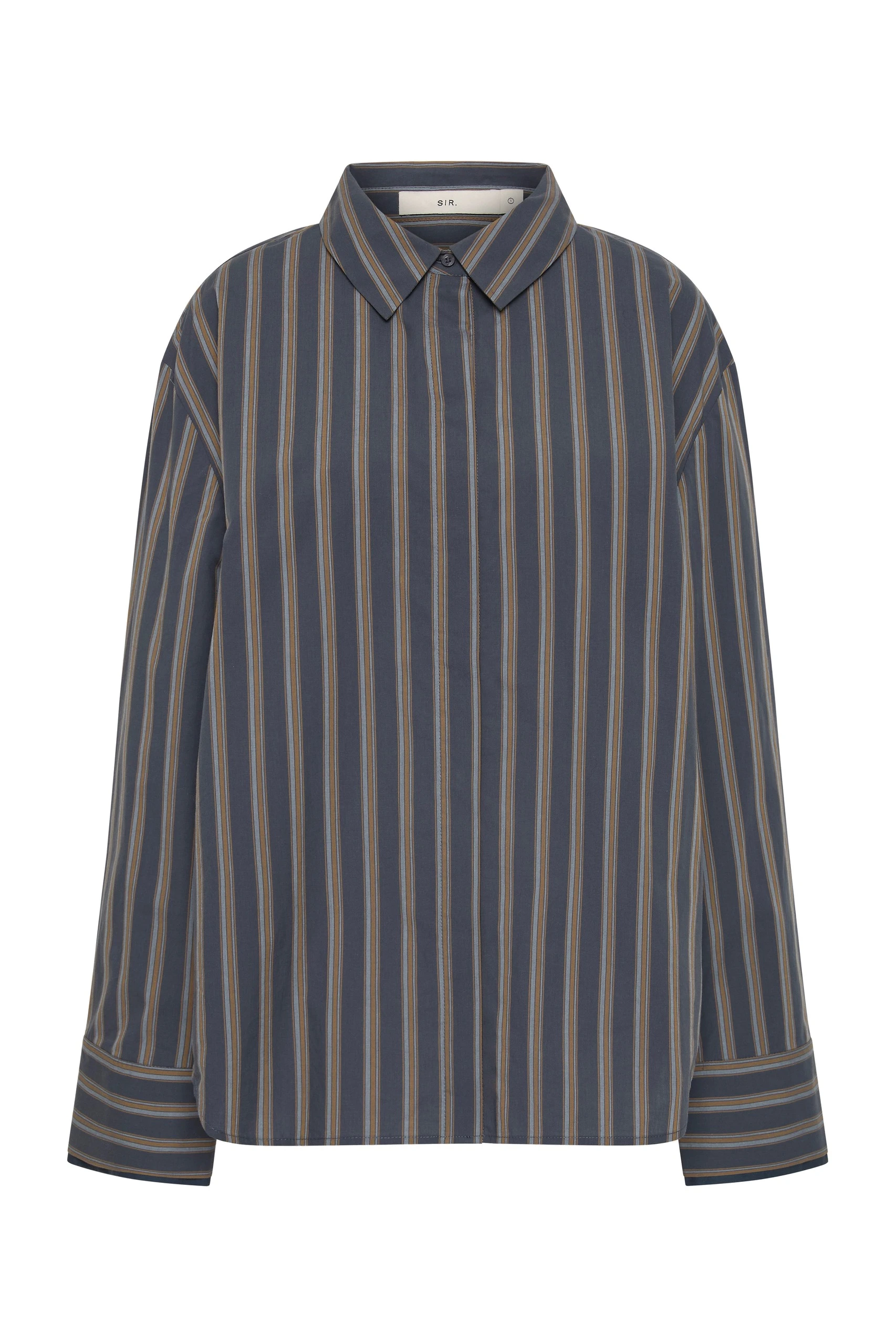 SIR the Label Milo Shirt in Charcoal Stripe SIR the Label Milo Shirt in Charcoal Stripe | Shirts | Luxury Shoes