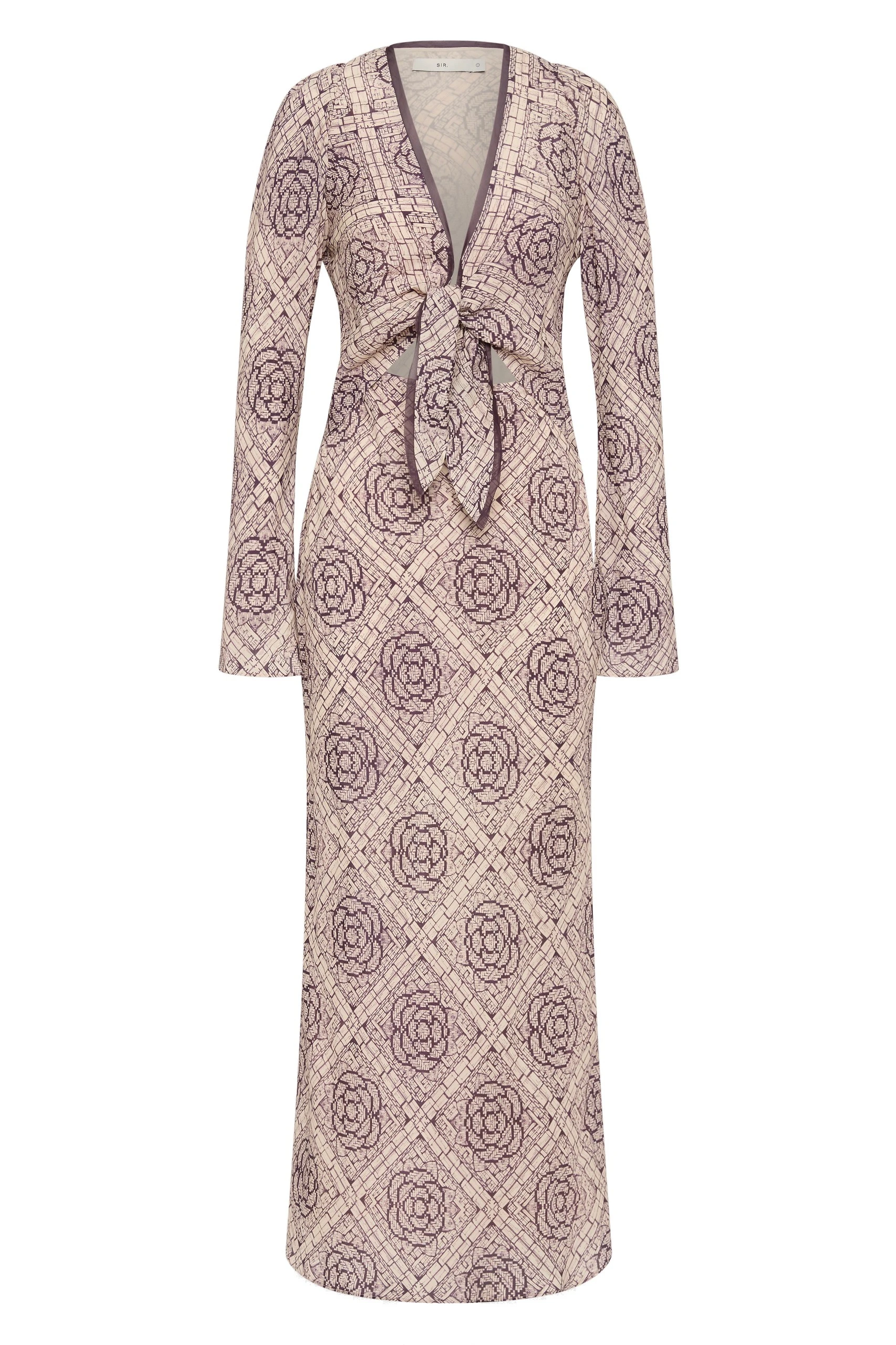 SIR the Label Mireli Scarf Dress in Rose Parquet SIR the Label Mireli Scarf Dress in Rose Parquet | Maxi Dresses | Luxury Shoes