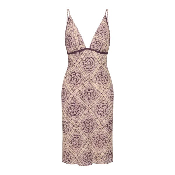 Mireli Slip Dress in Rose Parquet