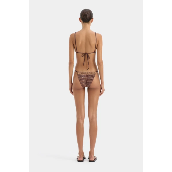 SIR the Label Mireli String Triangle Top in Rose Parquet Plum | Bikini | Luxury Shoes 