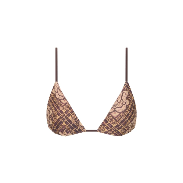 SIR the Label Mireli String Triangle Top in Rose Parquet Plum | Bikini | Luxury Shoes 