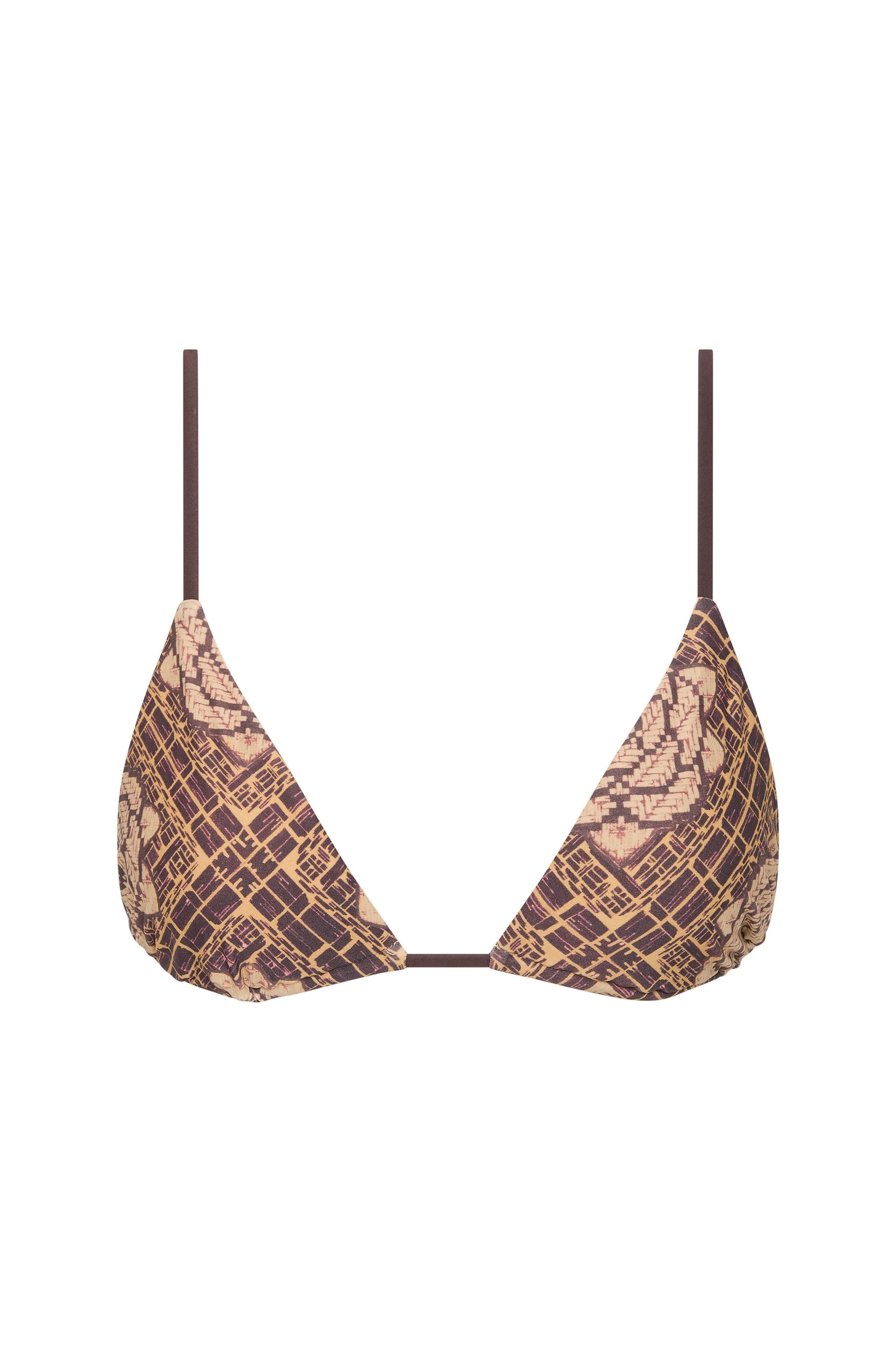 SIR the Label Mireli String Triangle Top in Rose Parquet Plum SIR the Label Mireli String Triangle Top in Rose Parquet Plum | Bikini | Luxury Shoes