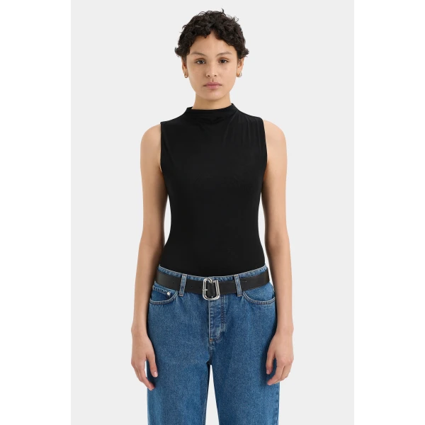 SIR the Label Molinier Leather Belt in Black | Belts | Luxury Shoes 