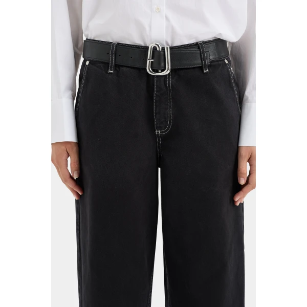 SIR the Label Molinier Leather Belt in Black | Belts | Luxury Shoes 