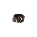 SIR the Label Molinier Narrow Leather Belt in Chocolate | Belts | Luxury Shoes 