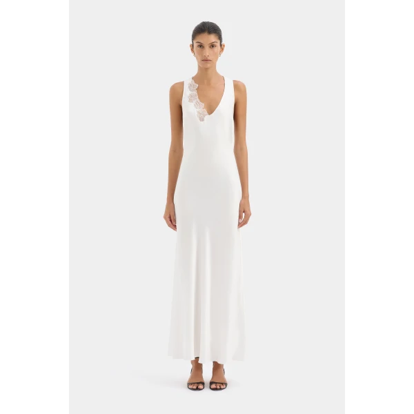 SIR the Label Montparnasse Gown in Ivory | Evening Gowns | Luxury Shoes 