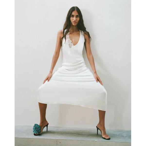 SIR the Label Montparnasse Gown in Ivory | Evening Gowns | Luxury Shoes 