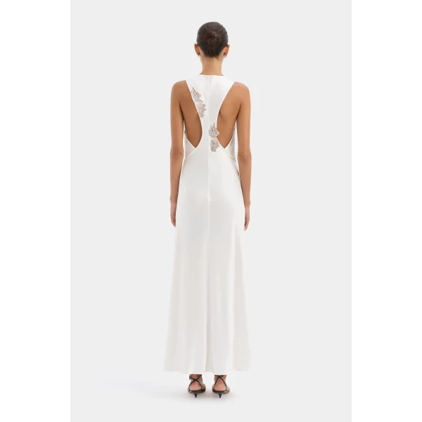 SIR the Label Montparnasse Gown in Ivory | Evening Gowns | Luxury Shoes 