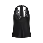 SIR the Label Montparnasse Halter Top in Black | Sleeveless | Luxury Shoes 