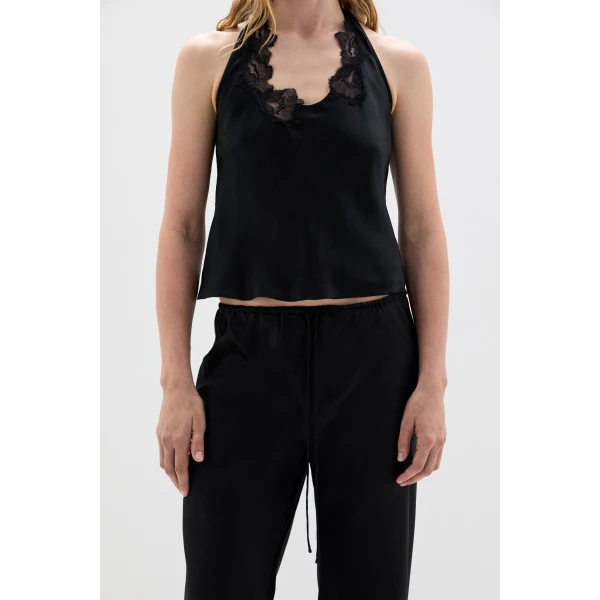 SIR the Label Montparnasse Halter Top in Black | Sleeveless | Luxury Shoes 
