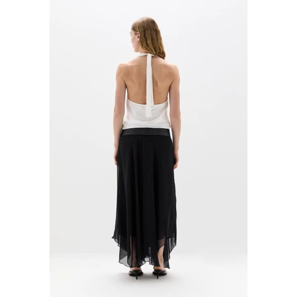 SIR the Label Montparnasse Halter Top in Ivory | Sleeveless | Luxury Shoes 