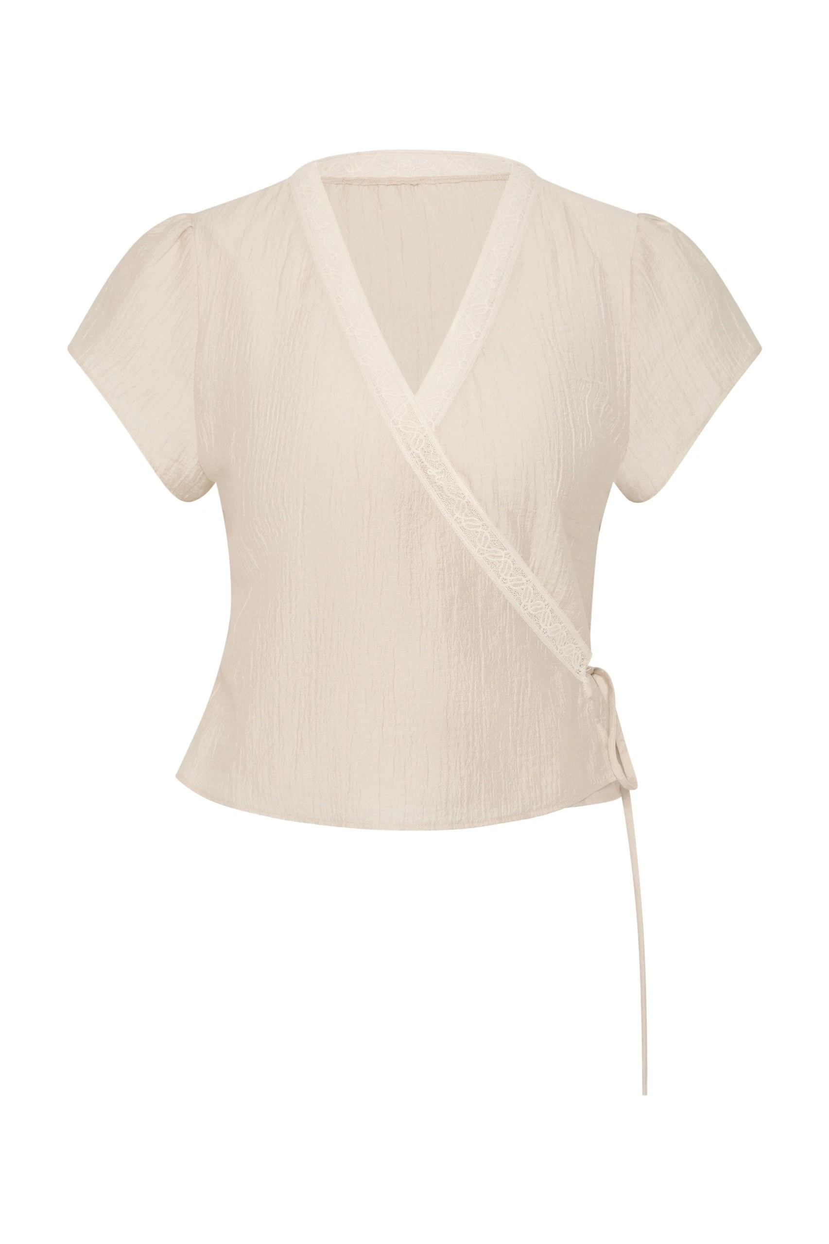SIR the Label Nora Wrap Top in Cream SIR the Label Nora Wrap Top in Cream | Tops | Luxury Shoes