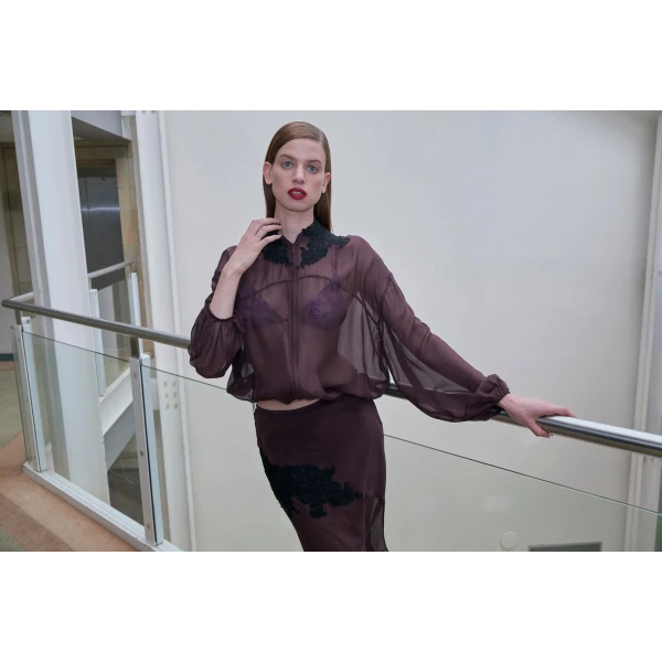 SIR the Label Noria Bomber in Dark Plum | Jackets | Luxury Shoes 