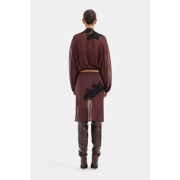 SIR the Label Noria Bomber in Dark Plum | Jackets | Luxury Shoes 