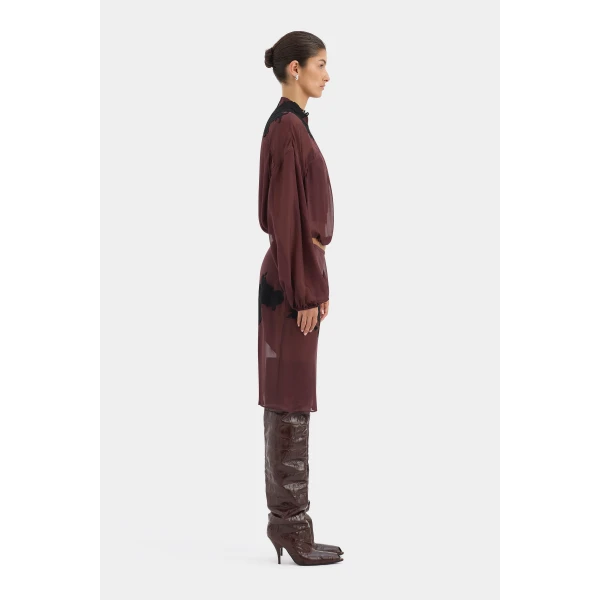 SIR the Label Noria Bomber in Dark Plum | Jackets | Luxury Shoes 