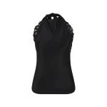 SIR the Label Noria Halter Tie Top in Black | Sleeveless | Luxury Shoes 
