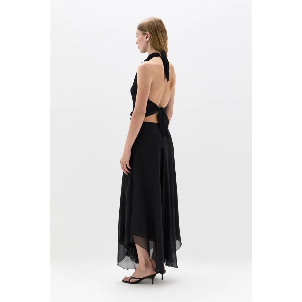 SIR the Label Noria Halter Tie Top in Black | Sleeveless | Luxury Shoes 