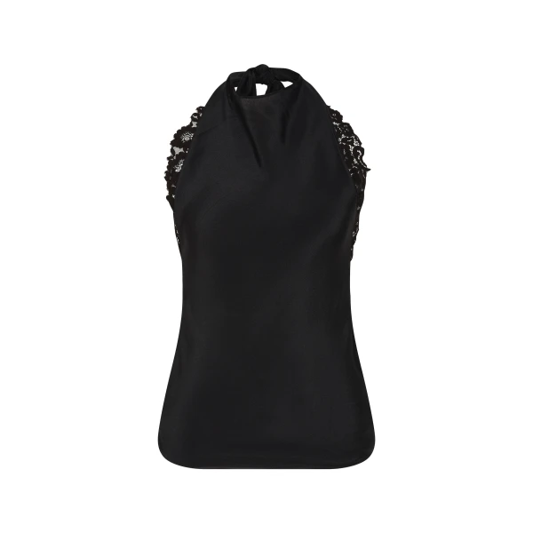 Noria Halter Tie Top in Black
