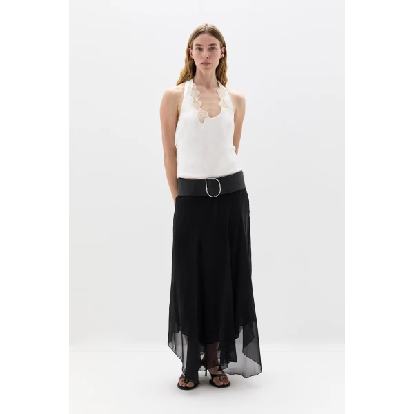 SIR the Label Noria Maxi Skirt in Black | Maxi Skirts | Luxury Shoes 