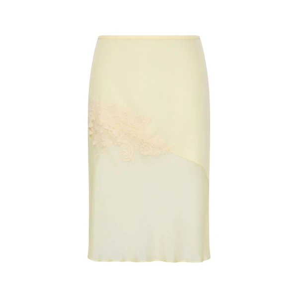 Noria Midi Skirt in Lemon