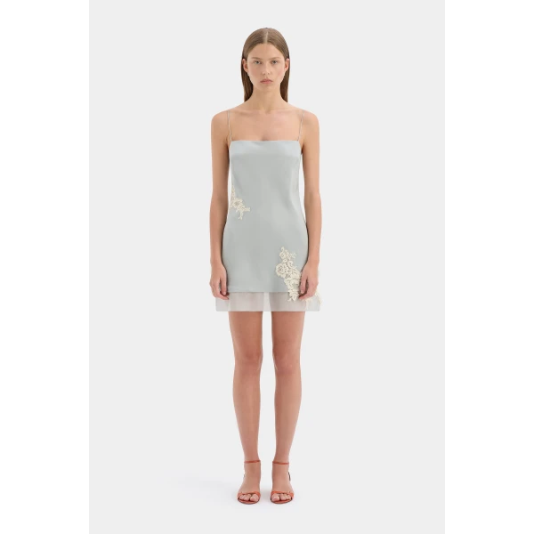 SIR the Label Noria Mini Dress in Powder Blue | Mini Dresses | Luxury Shoes 