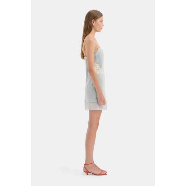 SIR the Label Noria Mini Dress in Powder Blue | Mini Dresses | Luxury Shoes 