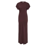 SIR the Label Noria Sleeved Gown in Dark Plum | Evening Gowns | Luxury Shoes 