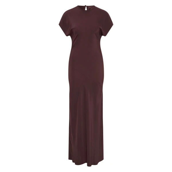 SIR the Label Noria Sleeved Gown in Dark Plum | Evening Gowns | Luxury Shoes 