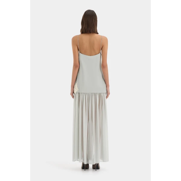 SIR the Label Noria Tiered Gown in Powder Blue | Evening Gowns | Luxury Shoes 
