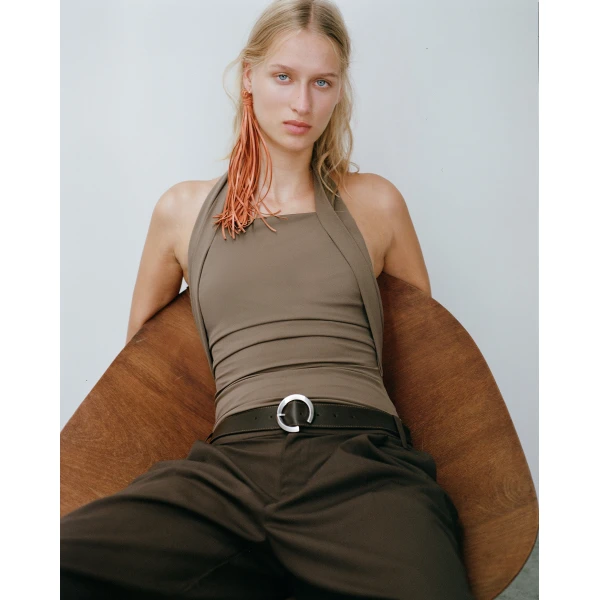 SIR the Label Odeon Leather Belt in Chocolate | Belts | Luxury Shoes 
