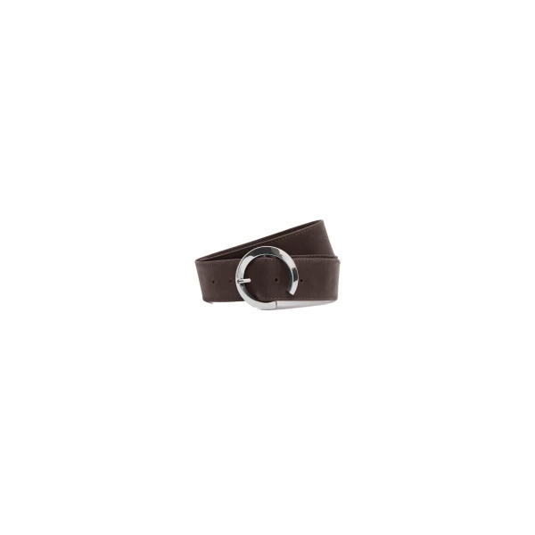 Odeon Leather Belt in Chocolate
