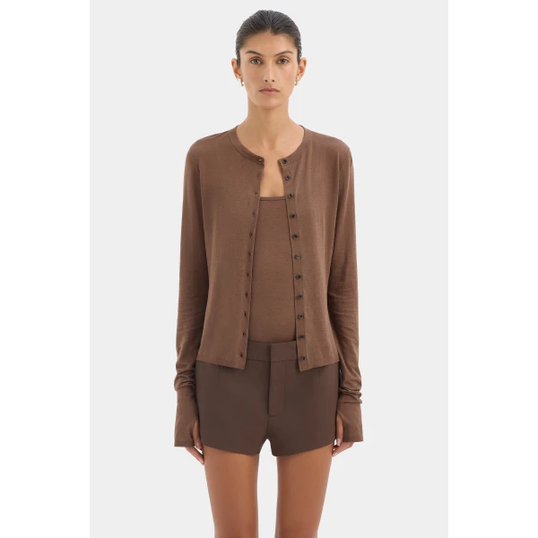 SIR the Label Parco Cardigan Set in Mocha | Cardigan | Luxury Shoes 