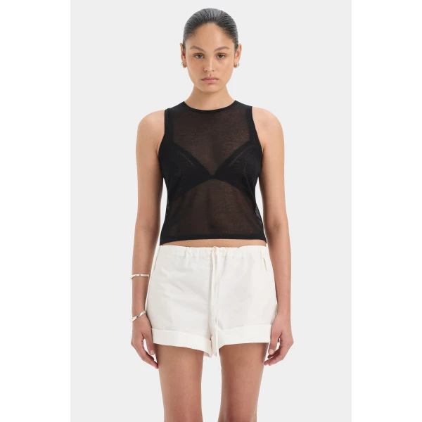 SIR the Label Peregrine Tank in Black | Sleeveless | Luxury Shoes 