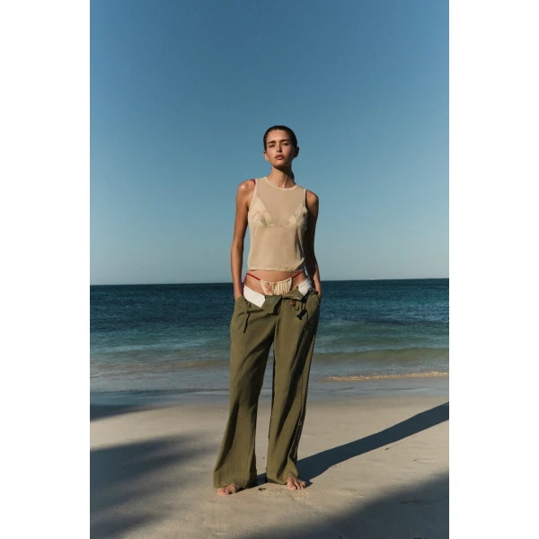 SIR the Label Peregrine Tank in Shell | Sleeveless | Luxury Shoes 