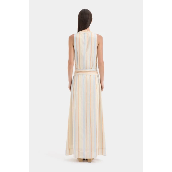 SIR the Label Pernille Scoop Neck Maxi Dress in Sommer Stripe | Maxi Dresses | Luxury Shoes 