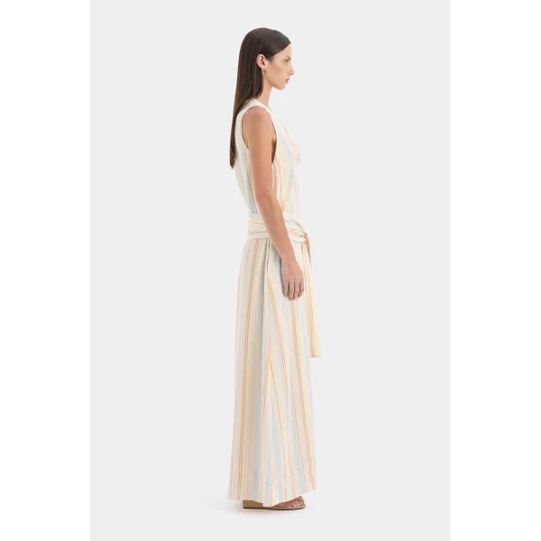 SIR the Label Pernille Scoop Neck Maxi Dress in Sommer Stripe | Maxi Dresses | Luxury Shoes 