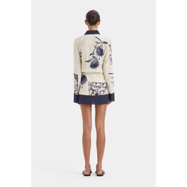 SIR the Label Phillipa Shirt Dress in Eira Midnight | Shirtdress | Luxury Shoes 