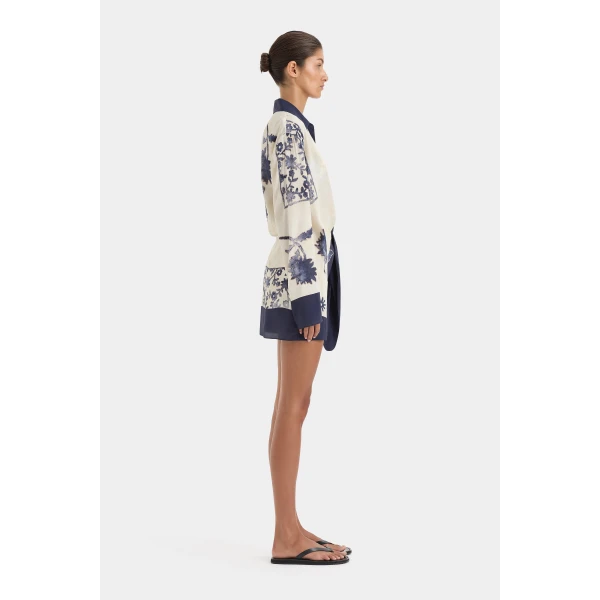 SIR the Label Phillipa Shirt Dress in Eira Midnight | Shirtdress | Luxury Shoes 
