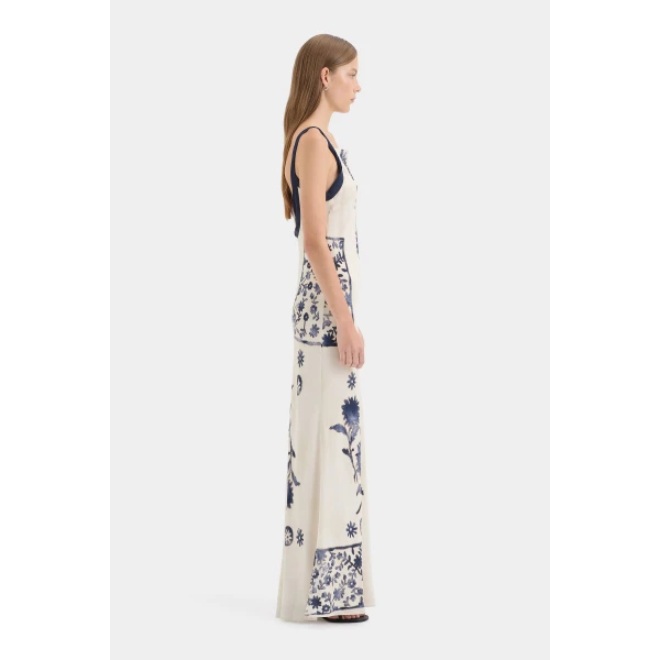 SIR the Label Phillipa Slip Dress in Eira Midnight | Maxi Dresses | Luxury Shoes 