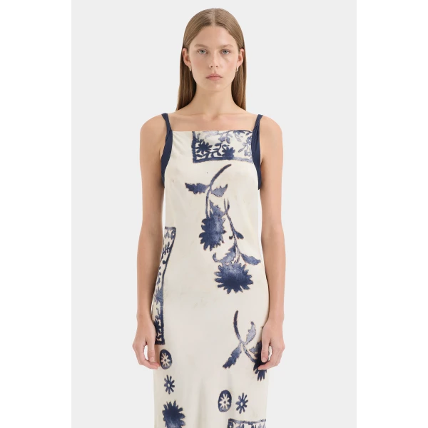 SIR the Label Phillipa Slip Dress in Eira Midnight | Maxi Dresses | Luxury Shoes 