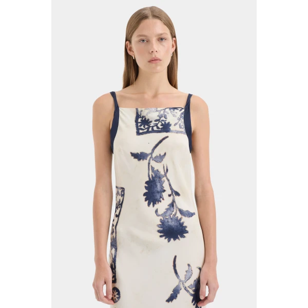 SIR the Label Phillipa Slip Dress in Eira Midnight | Maxi Dresses | Luxury Shoes 