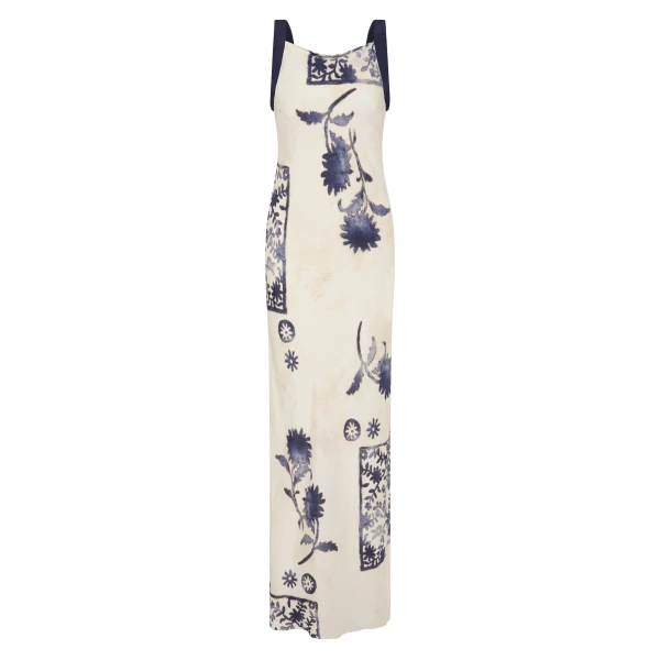 Phillipa Slip Dress in Eira Midnight