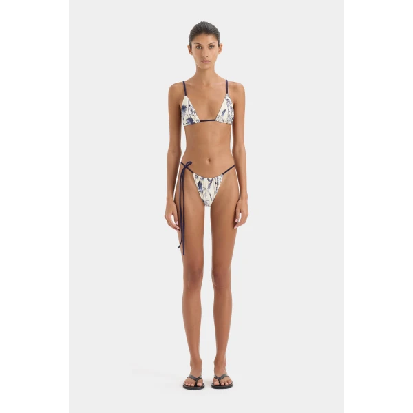 SIR the Label Phillipa String Triangle Top in Eira Midnight | Bikini | Luxury Shoes 