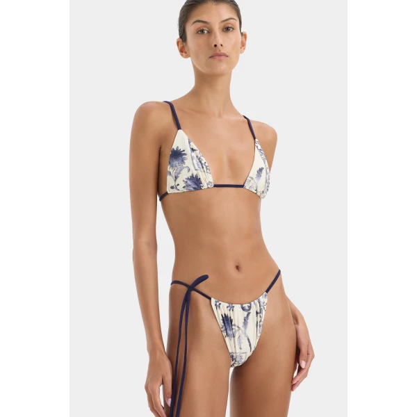 SIR the Label Phillipa String Triangle Top in Eira Midnight | Bikini | Luxury Shoes 