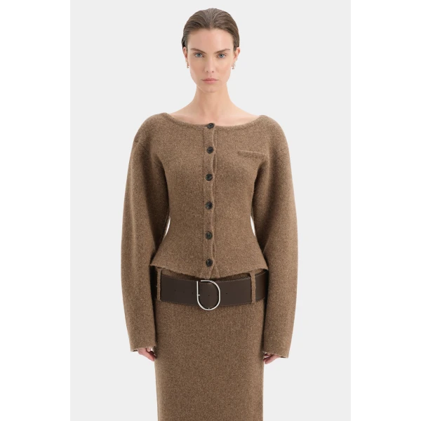 SIR the Label Rocco Wide Leather Belt in Chocolate | Belts | Luxury Shoes 