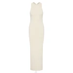 SIR the Label Sabah Cross Back Midi Dress in Ivory | Midi Dresses | Luxury Shoes 