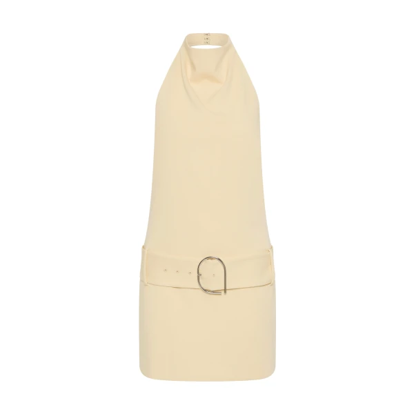 SIR the Label Sabina Belted Mini Dress in Butter | Mini Dresses | Luxury Shoes 