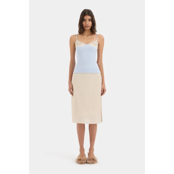 SIR the Label Saeli Cami in Ice Blue | Camisoles | Luxury Shoes 